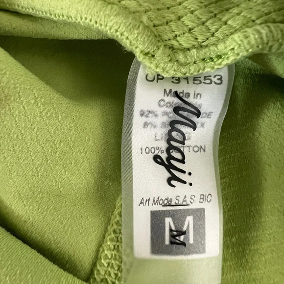 Maaji New Lime Green High-Waisted Athletic Shorts - Size M - Picture 3 of 7